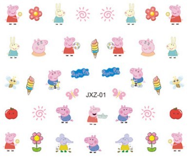 Peppa Pig Prego Adesivos infantis, Brinquedos Kawaii, Brinquedos